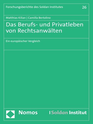 cover image of Das Berufs- und Privatleben von Rechtsanwälten